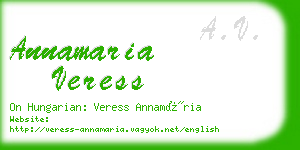 annamaria veress business card